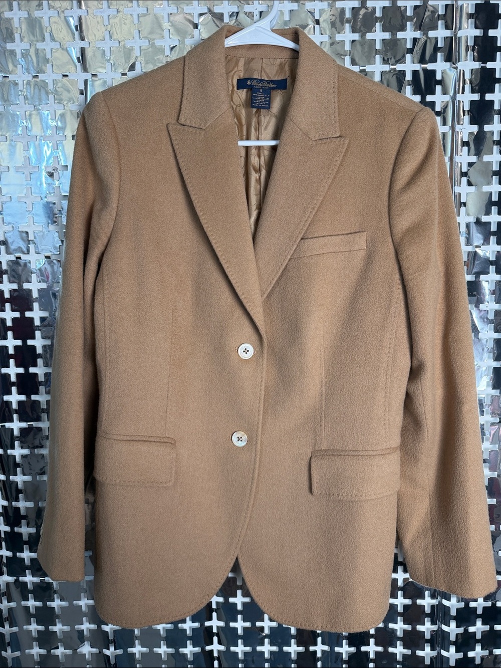 Brooks Brothers Camel Brown Wool-Blend Women's Blazer